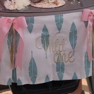 Wild One HighChair Banner/Skirt